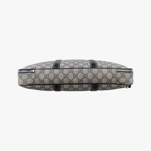 Pre-owned Gucci GG Supreme Briefcase Business Beige×Navy PVC coated canvas×Leather 223667 handbag | stylenewstar