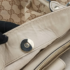 Pre-owned Gucci Sukey Brown Canvas×Leather 296835 handbag | stylenewstar