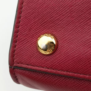 Pre-owned Prada Galleria Red SAFFIANO Leather BN2606 shoulderbag | stylenewstar