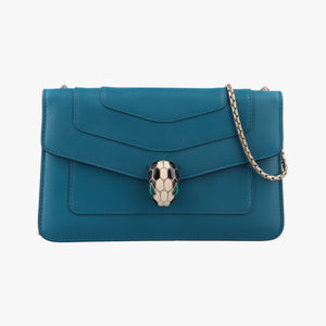 Secondhand Bvlgari SERPENTI FOREVER Blue Leather shoulderbag | stylenewstar