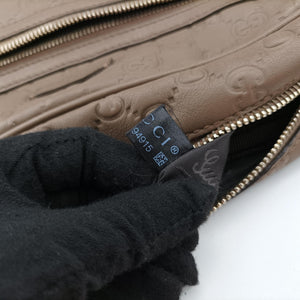 Pre-owned Gucci GG Imprime Messenger Brown Leather 201448 shoulderbag | stylenewstar