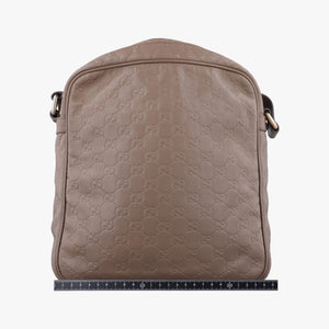 Pre-owned Gucci GG Imprime Messenger Brown Leather 201448 shoulderbag | stylenewstar