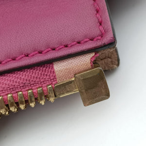 Pre-owned Gucci GG SUPREME Beige×Pink×Red PVC coated canvas × leather 415721 handbag | stylenewstar