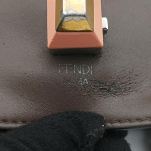 Pre-owned Fendi Kan I Brown Leather 8M0381 shoulderbag | stylenewstar