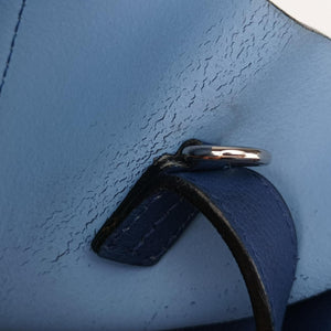 Pre-owned Christian Dior Open Bar Blue Leather shoulderbag | stylenewstar