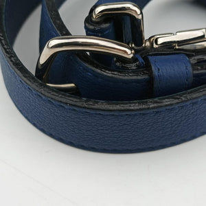 Pre-owned Christian Dior Open Bar Blue Leather shoulderbag | stylenewstar