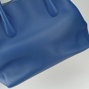 Pre-owned Christian Dior Open Bar Blue Leather shoulderbag | stylenewstar