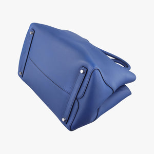 Pre-owned Christian Dior Open Bar Blue Leather shoulderbag | stylenewstar