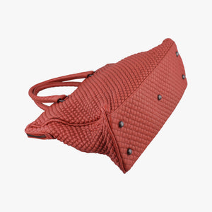 Secondhand Bottega Veneta Intrecciato Maroon lambskin handbag | stylenewstar