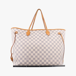 Pre-owned Louis Vuitton NEVERFULL GM Azur Damier Canvas N51108 handbag | stylenewstar