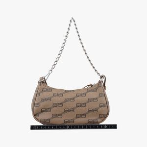 Pre-owned Balenciaga Le Cagole mini Brown Leather shoulderbag | stylenewstar