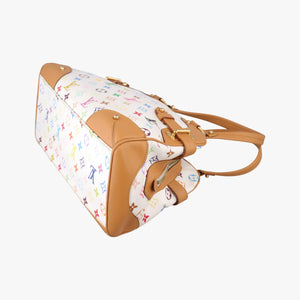 Vintage Louis Vuitton CLAUDIA white Monogram Multicolor M40193 handbag | stylenewstar