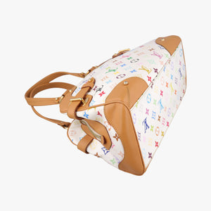 Vintage Louis Vuitton CLAUDIA white Monogram Multicolor M40193 handbag | stylenewstar
