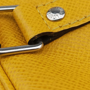 Pre-owned Louis Vuitton Porte Documents Voyage Jaune Taiga M30636 handbag | stylenewstar