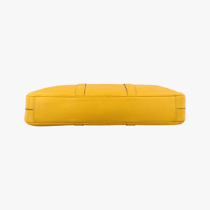 Pre-owned Louis Vuitton Porte Documents Voyage Jaune Taiga M30636 handbag | stylenewstar