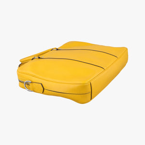 Pre-owned Louis Vuitton Porte Documents Voyage Jaune Taiga M30636 handbag | stylenewstar