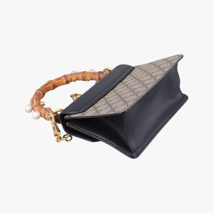 Pre-owned Gucci Mini Fox Brooch Bamboo Beige×Multicolour PVC coated canvas×Leather 466428 shoulderbag | stylenewstar