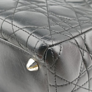Pre-owned Christian Dior Lady Dior Black lambskin handbag | stylenewstar
