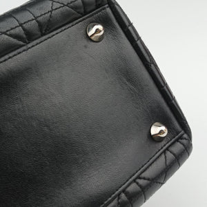 Pre-owned Christian Dior Lady Dior Black lambskin handbag | stylenewstar