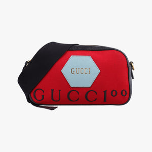 Pre-owned Gucci Neo Vintage Messenger Red PVC coated canvas×Leather 476466 shoulderbag | stylenewstar