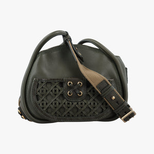 Pre-owned Christian Dior Lattice Messenger Green leather shoulderbag | stylenewstar