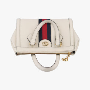 Pre-owned Gucci Ophidia White Leather 547551 shoulderbag | stylenewstar