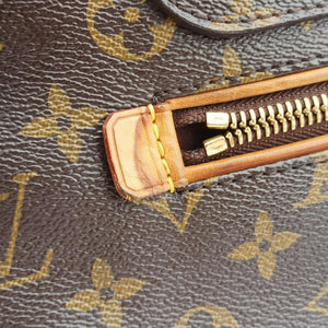 Secondhand Louis Vuitton OLYMPE Brown×QUETSCHE Monogram Canvas×calf leather M40926 handbag | stylenewstar