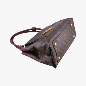 Secondhand Louis Vuitton OLYMPE Brown×QUETSCHE Monogram Canvas×calf leather M40926 handbag | stylenewstar
