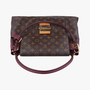 Secondhand Louis Vuitton OLYMPE Brown×QUETSCHE Monogram Canvas×calf leather M40926 handbag | stylenewstar