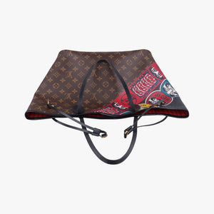 Pre-owned Louis Vuitton Neverfull MM Kabuki Daruma Yamamoto Kansai Nicola Ghesquiere 2018 Japan Limited brown×multi Monogram Canvas M43499 handbag | stylenewstar