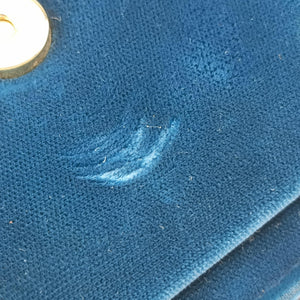 Secondhand Yves Saint Laurent SUNSET Blue velour 441972 shoulderbag | stylenewstar