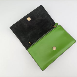 Pre-owned Yves Saint Laurent KATE Green Leather 452159 shoulderbag | stylenewstar