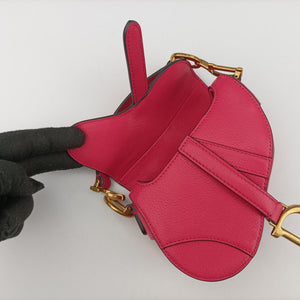 Secondhand Christian Dior Saddle Pink Leather shoulderbag | stylenewstar