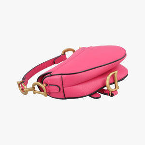 Secondhand Christian Dior Saddle Pink Leather shoulderbag | stylenewstar