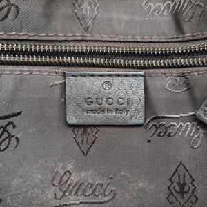 Pre-owned Gucci GG Plus GG Supreme Brown leather 223666 shoulderbag | stylenewstar