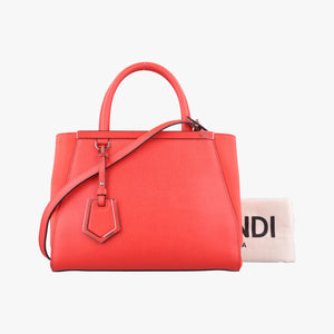 Vintage Fendi Petite 2 JOURS Orange Leather 8BH253 shoulderbag | stylenewstar