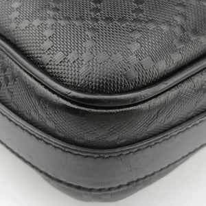 Pre-owned Gucci Diamante Black Leather 208463 shoulderbag | stylenewstar