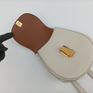 Pre-owned Bottega Veneta Palmelato White Leather shoulderbag | stylenewstar