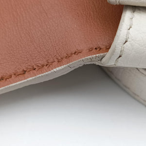 Pre-owned Bottega Veneta Palmelato White Leather shoulderbag | stylenewstar