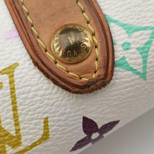 Pre-owned Louis Vuitton AURELIA MM white Monogram Multicolor M40094 shoulderbag | stylenewstar