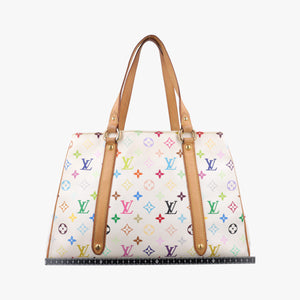 Pre-owned Louis Vuitton AURELIA MM white Monogram Multicolor M40094 shoulderbag | stylenewstar