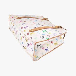 Pre-owned Louis Vuitton AURELIA MM white Monogram Multicolor M40094 shoulderbag | stylenewstar