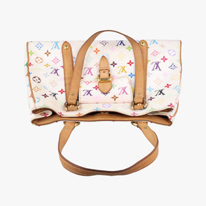 Pre-owned Louis Vuitton AURELIA MM white Monogram Multicolor M40094 shoulderbag | stylenewstar