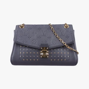 Pre-owned Louis Vuitton Saint Germain PM Studs Gris Silver Monogram Empreinte M51729 shoulderbag | stylenewstar