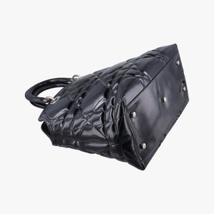 Pre-owned Christian Dior granville Black Enamel shoulderbag | stylenewstar