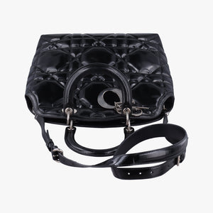 Pre-owned Christian Dior granville Black Enamel shoulderbag | stylenewstar