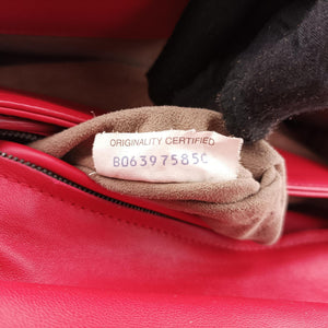 Secondhand Bottega Veneta Intrecciato Olimpia Red lambskin shoulderbag | stylenewstar