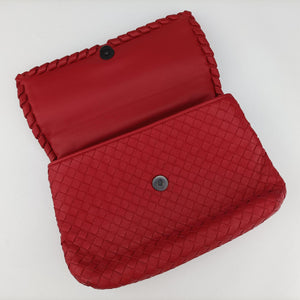 Secondhand Bottega Veneta Intrecciato Olimpia Red lambskin shoulderbag | stylenewstar