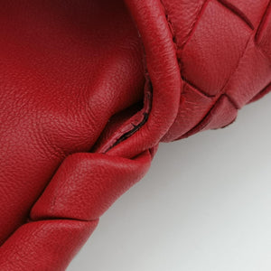Secondhand Bottega Veneta Intrecciato Olimpia Red lambskin shoulderbag | stylenewstar