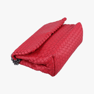 Secondhand Bottega Veneta Intrecciato Olimpia Red lambskin shoulderbag | stylenewstar